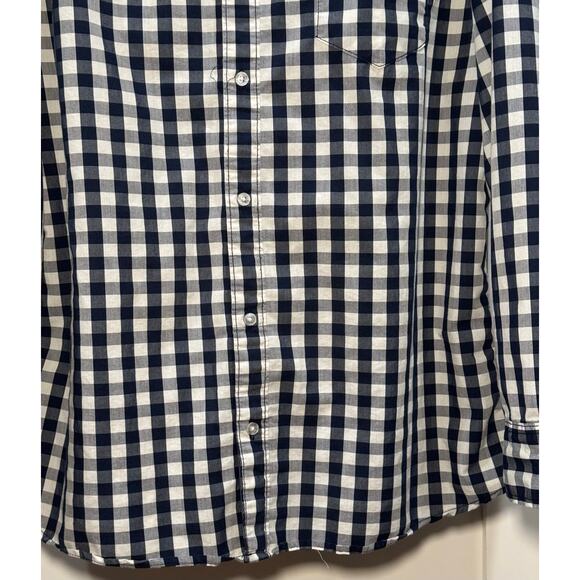 Lee Premium Quality Blue/White Check Men's XL Long Sleeve Shirt - Picture 4 of 12